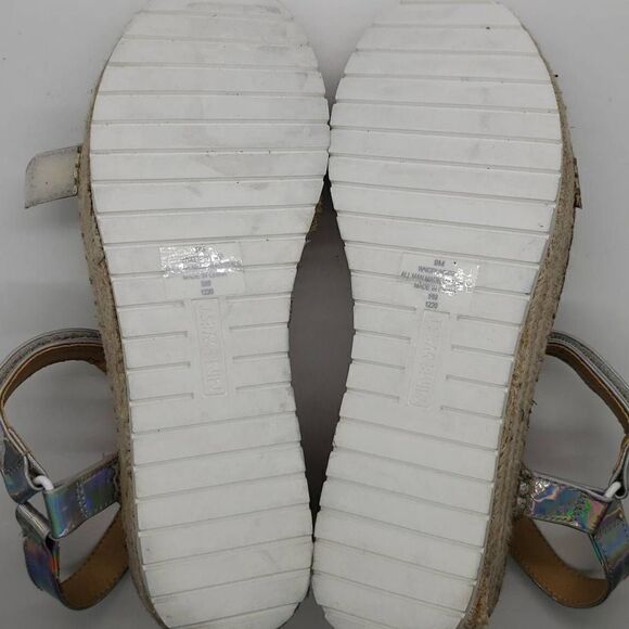 Y2K Inspired Chunky Iridescent Metallic Wedges Nine West Size 9 - Picture 3 of 7